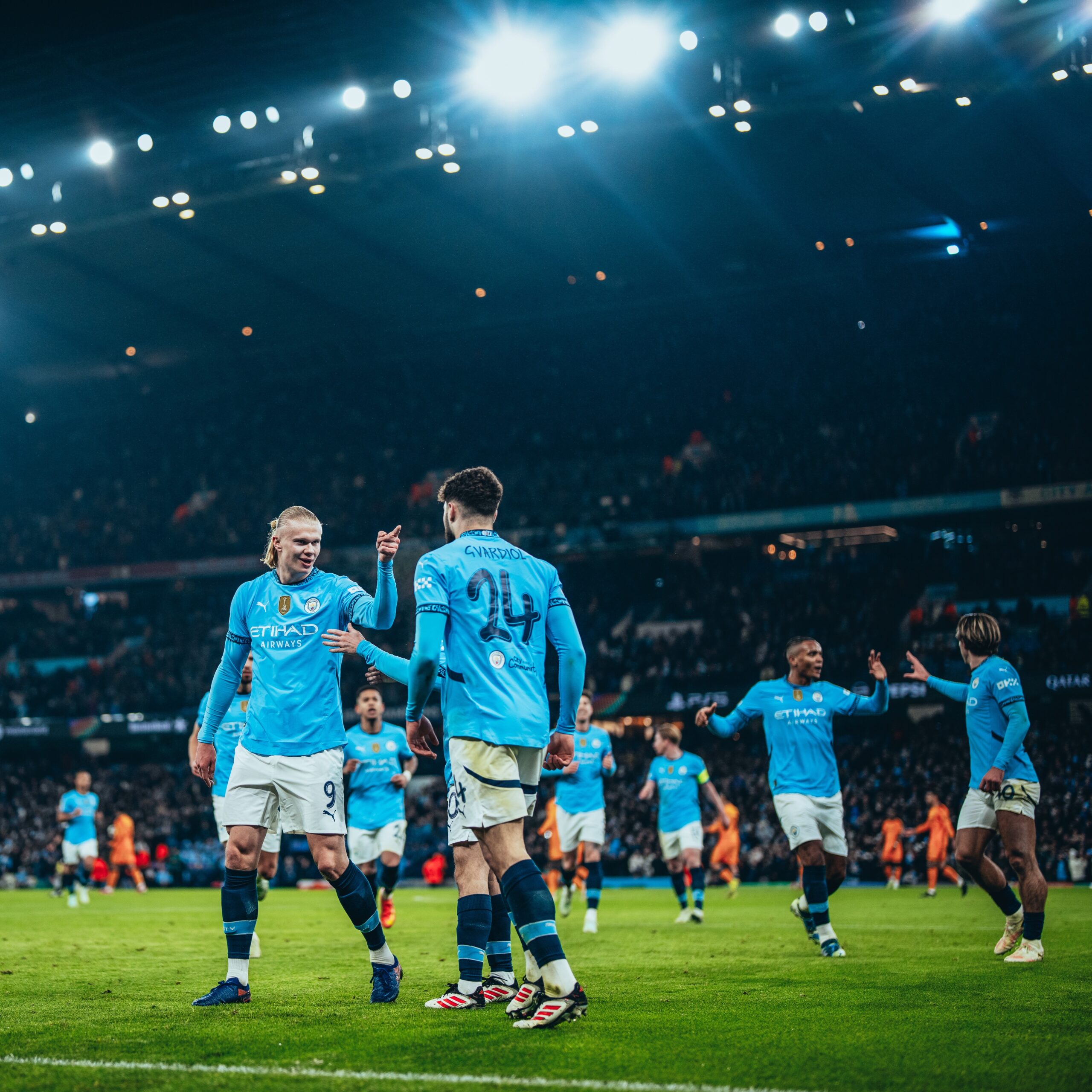 Haaland celebra el 1-0 contra el Real Madrid. Fuente: Manchester City en "X".