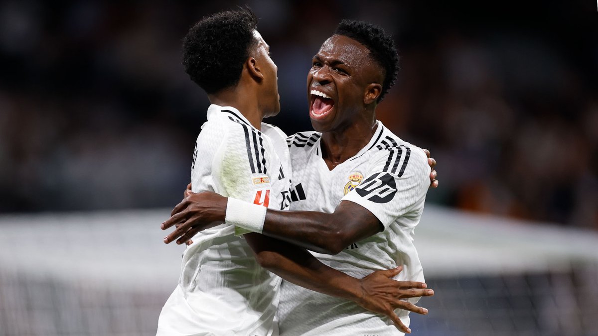 Vinicius liderará el ataque junto Rodrygo. Fuente: Real Madrid en "X".