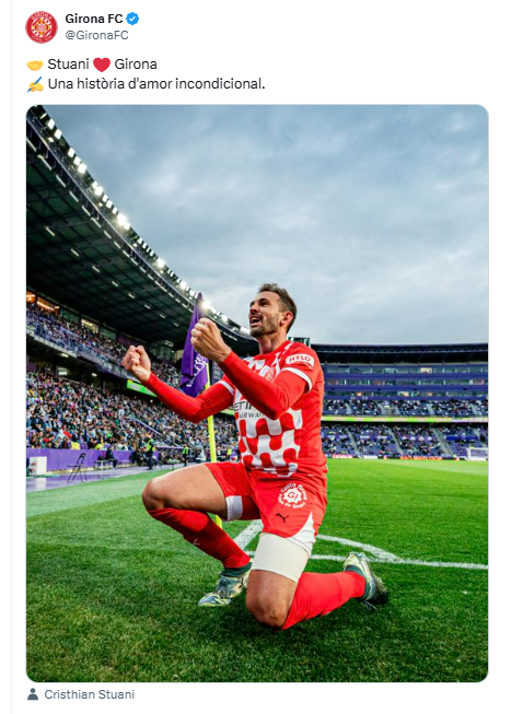 TWEET STUANI GIRONA FC