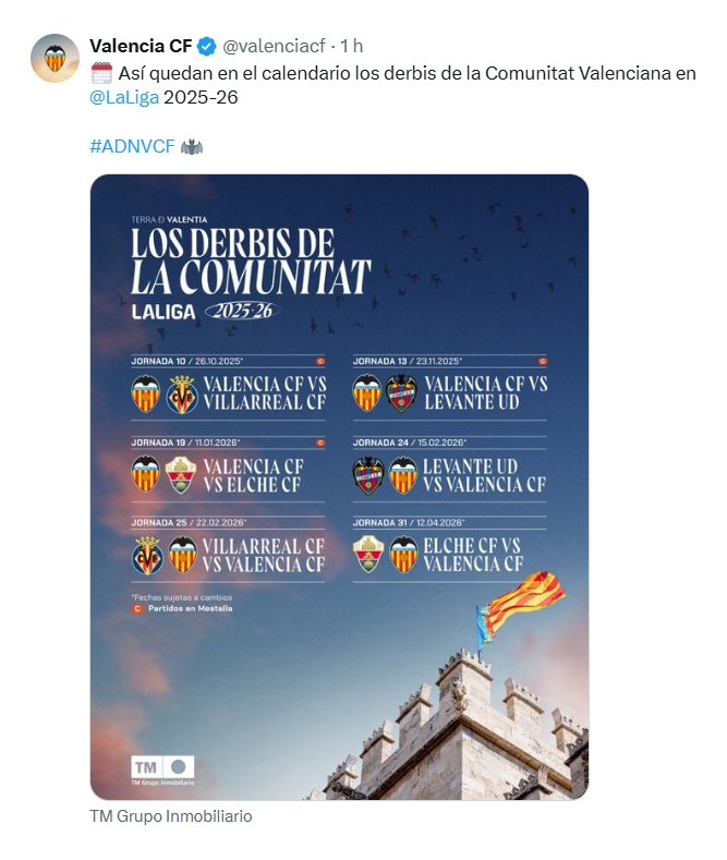 DERBI VALENCIANO VALENCIA - LEVANTE