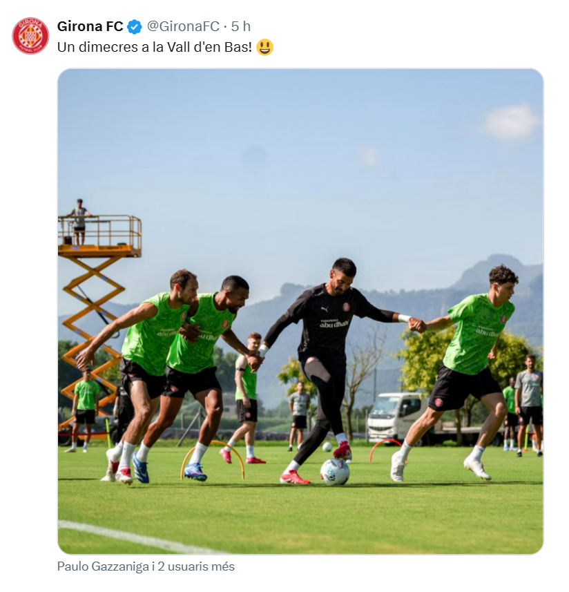TWEET GIRONA FC LA VALL D'EN BAS